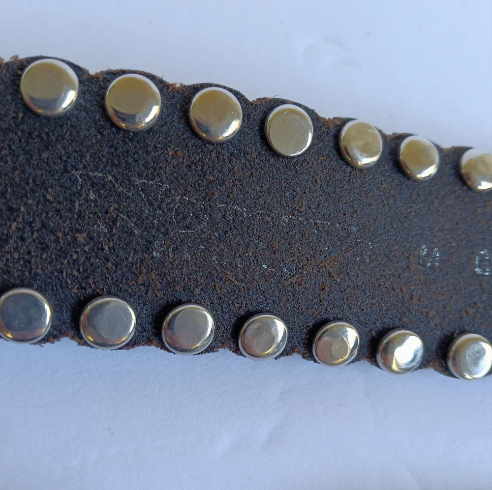 Nacona Vintage 1996 Leather Rhinestone Studded Belt